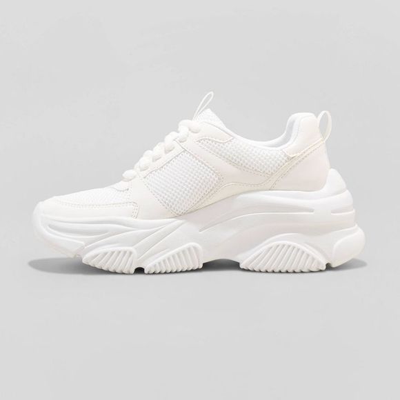 Wild Fable -  Women's Fashion Chunky Sneakers Casual  White - Picture 2 of 7